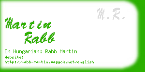 martin rabb business card